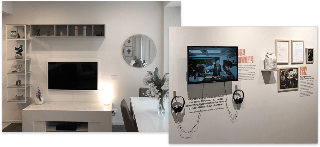 Your TV should be on the wall. Not on a stand. Professional TV mounting across Auckland – cable managed, wall-mounted, done in one visit.